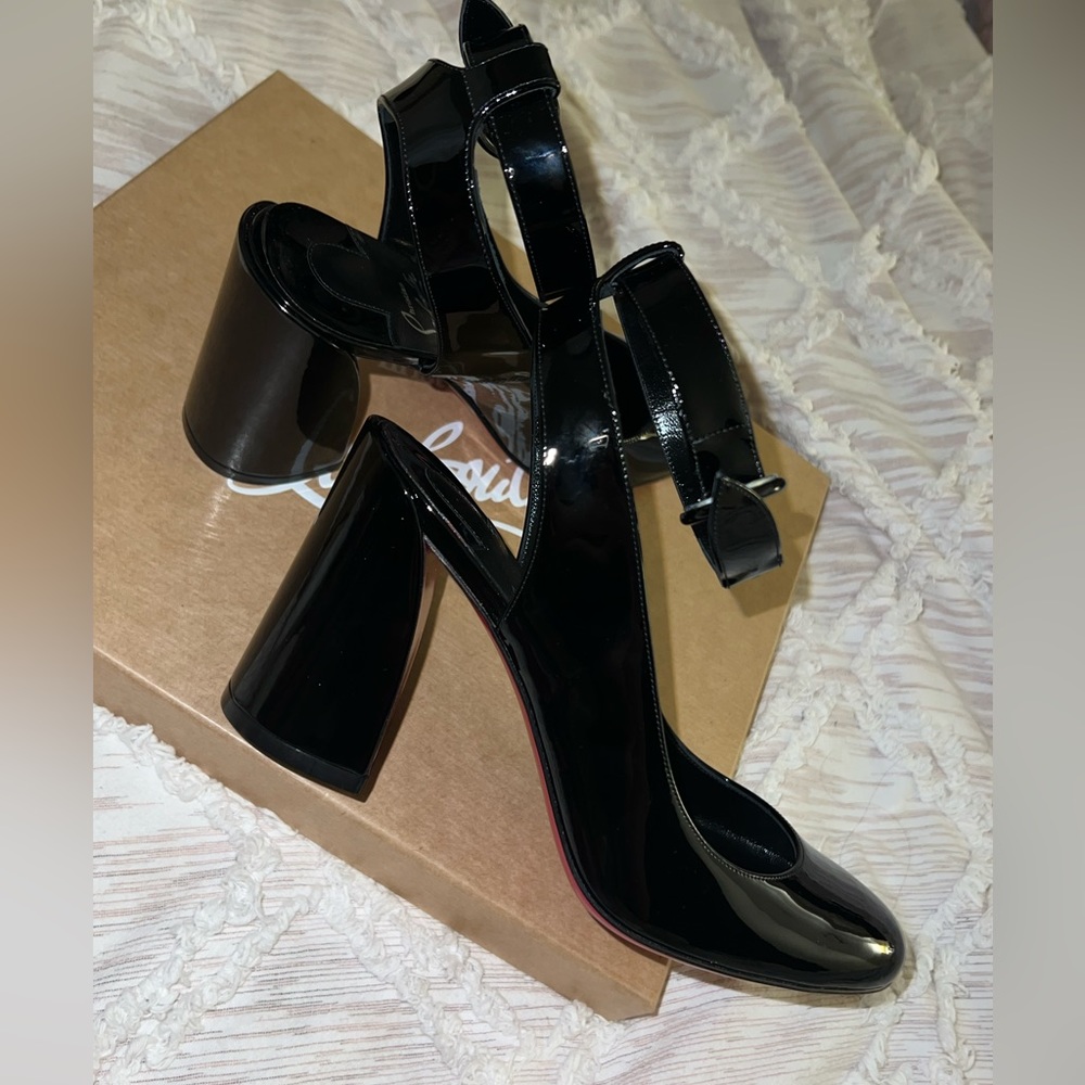 COPY - Miss San sling Christian louboutin patent shoes